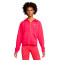 Chaqueta Sportswear Full-Zip Hoodie Bb Fleece Print Mujer Very Berry