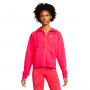 NSW Full-Zip Hoodie BB Fleece Print Mujer Very Berry