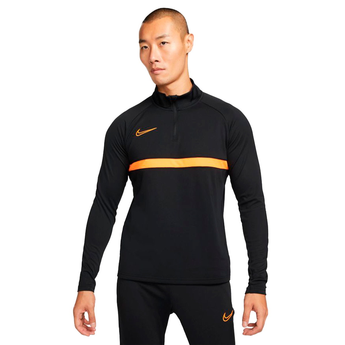 nike football academy track top in orange