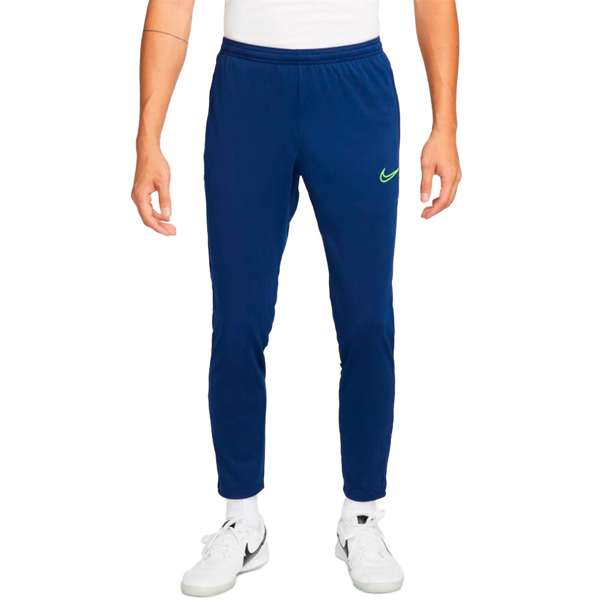 operador Venta ambulante eco Pantalón largo Nike Academy 21 Knit Blue Void-Volt - Fútbol Emotion