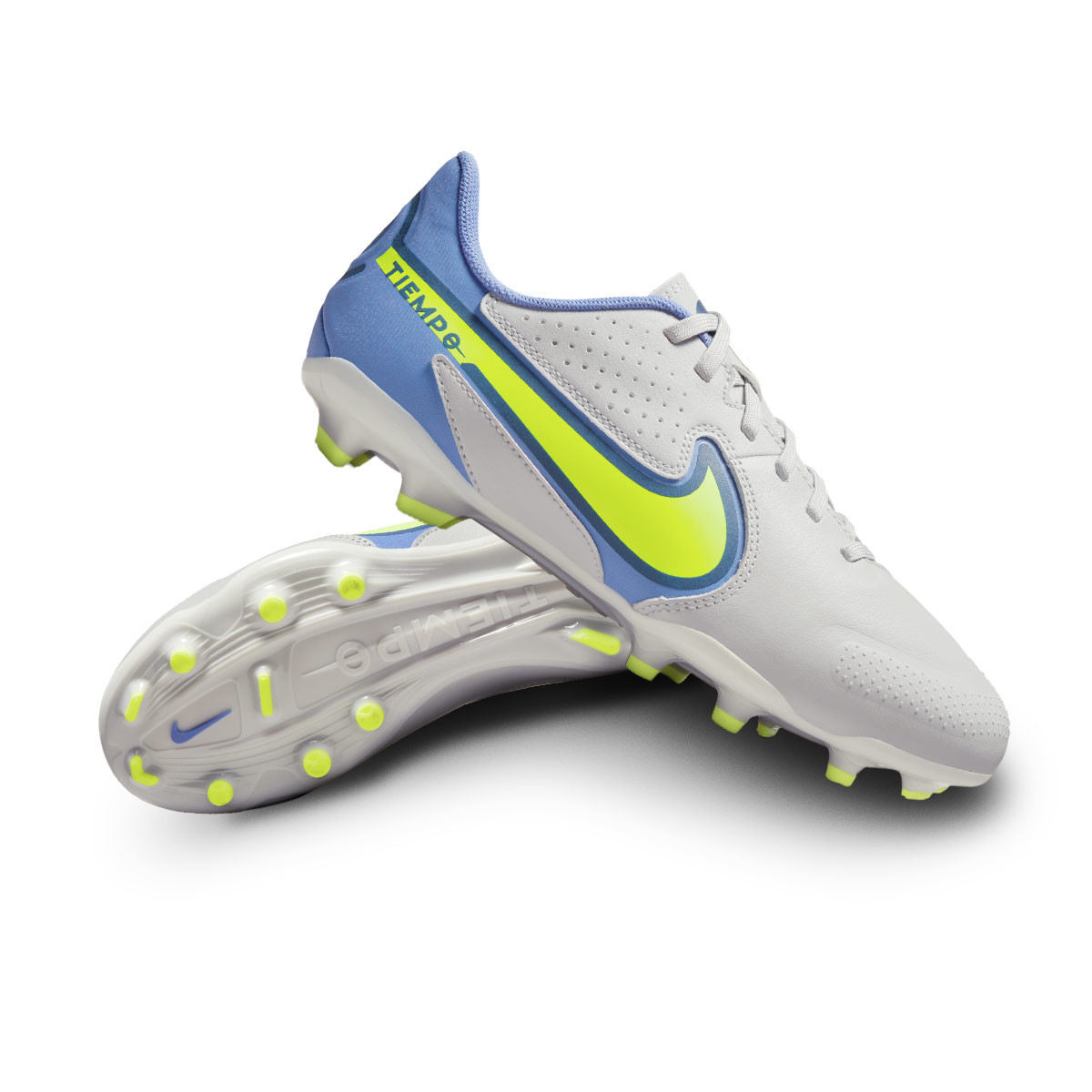 Bota de fútbol Nike Tiempo Legend 9 Academy FG/MG Niño Grey Void Fútbol Emotion