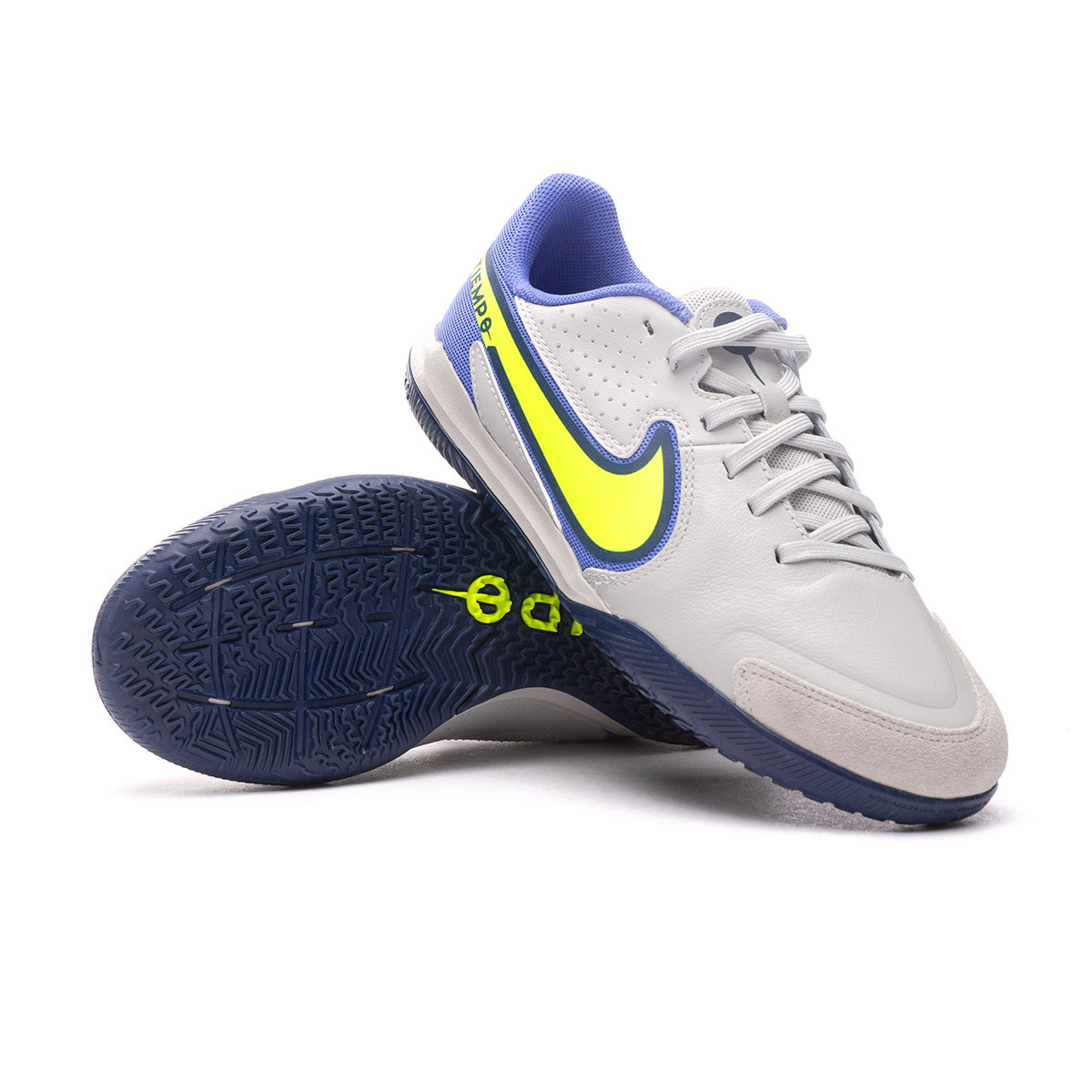 Zapatilla de Fútbol sala Nike Tiempo Legend 9 Academy IC Grey Fog-Volt-Sapphire-Blue - Fútbol Emotion