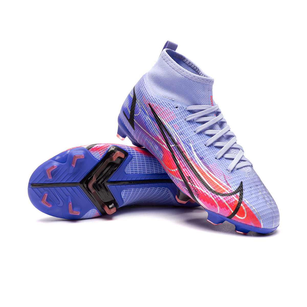 Football Boots Nike Kids Mercurial Superfly 8 Pro KM Light Silver-Indigo Burst - Fútbol Emotion