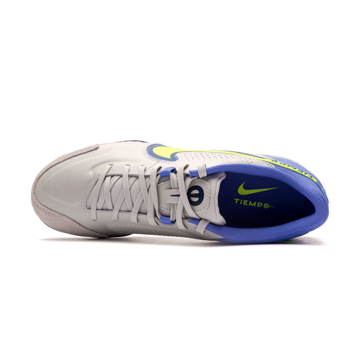 Zapatilla de Fútbol sala Nike Tiempo Legend 9 Academy IC Grey  Fog-Volt-Sapphire - Fútbol Emotion