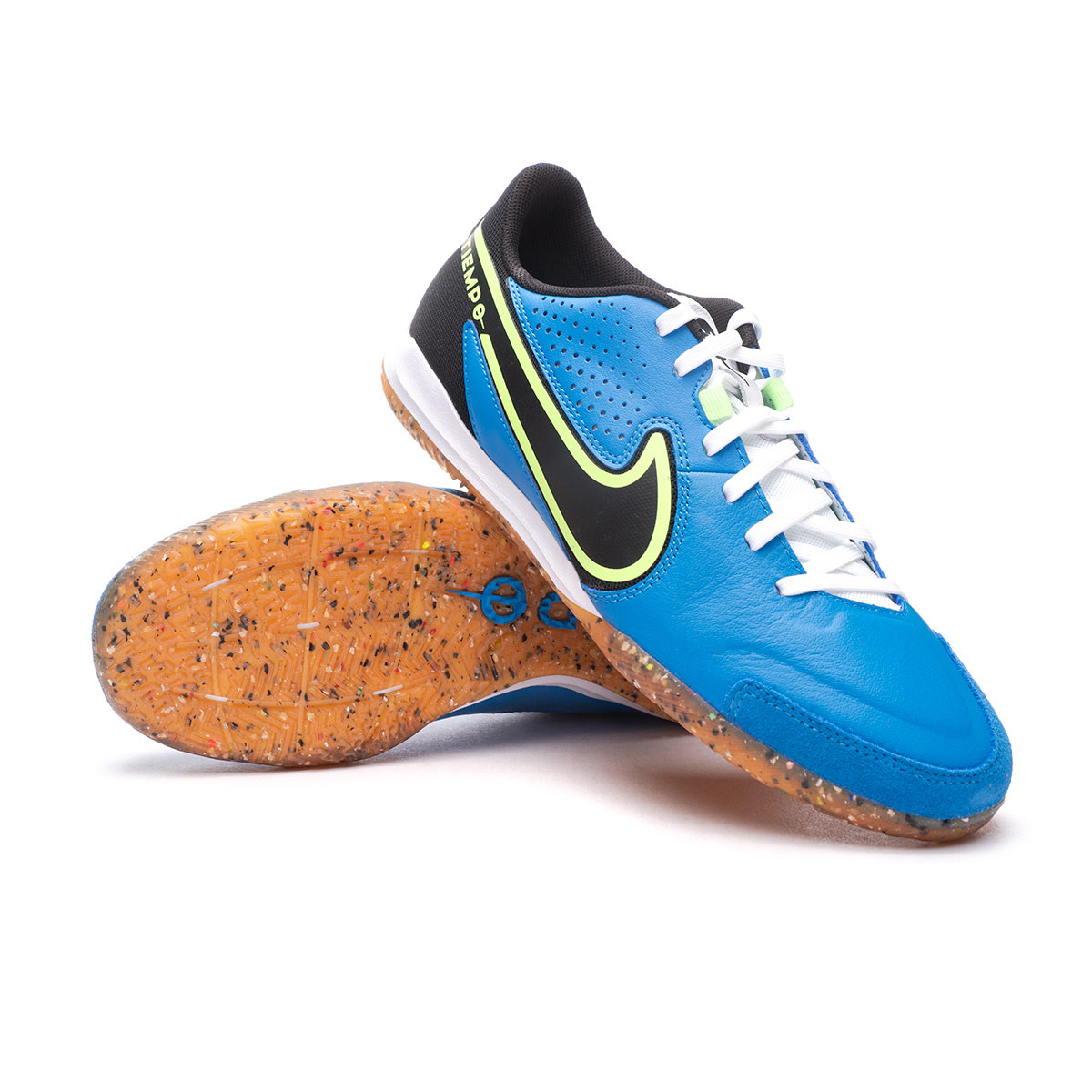 Indoor boots Nike Legend 9 Academy IC Blue-Black-Lime Glow-Brown - Fútbol Emotion