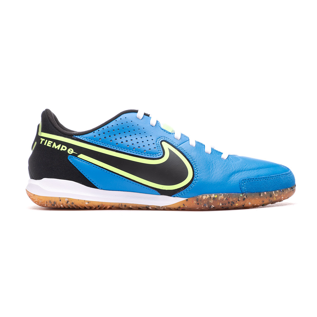 Futsal Shoes Nike Tiempo Legend 9 Academy IC Blue-Black-Lime Glow-Brown -  Fútbol Emotion