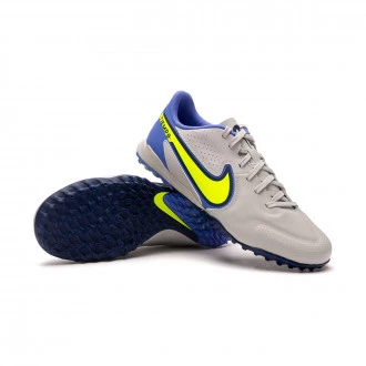 Bota Tiempo Legend 9 Academy Turf Grey Fog-Volt-Sapphire-Blue Void