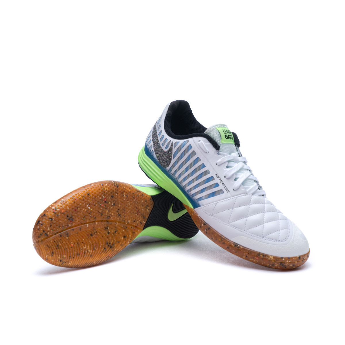 Zapatilla de Fútbol sala Lunar Gato II White-Lime Photo Blue Emotion