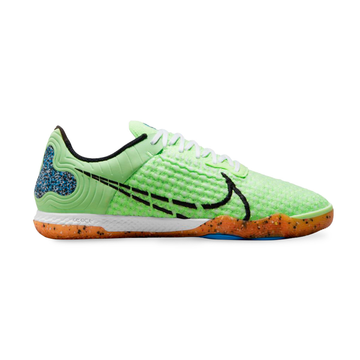 Zapatilla Fútbol sala React Gato Lime Glow-Black-White-Blue - Fútbol Emotion