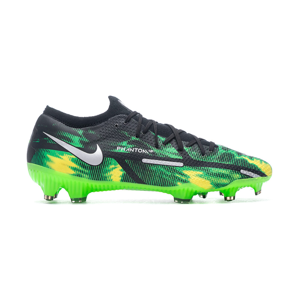 Bota de fútbol Nike Phantom GT2 Pro FG Black-Platinum-Green Strike - Fútbol  Emotion