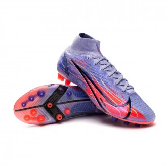 Bota Mercurial Superfly 8 Elite KM AG Light Thistle-Metallic Silver-Indigo Burst