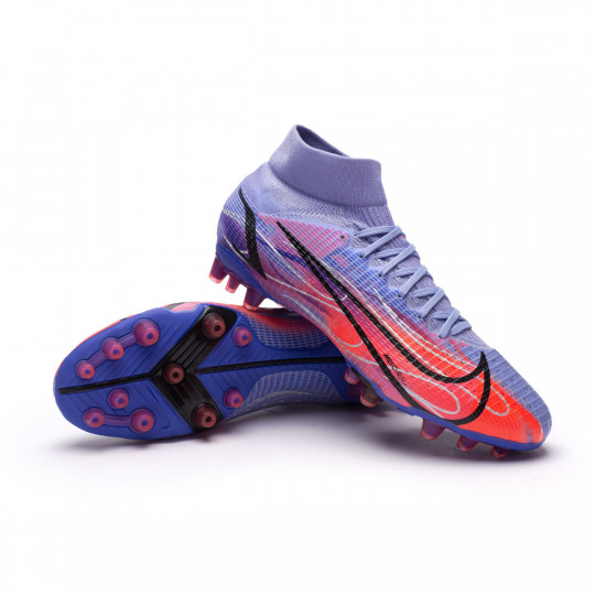 Bota de fútbol Nike Mercurial Superfly 8 Pro KM AG Light Silver-Indigo Burst - Fútbol Emotion