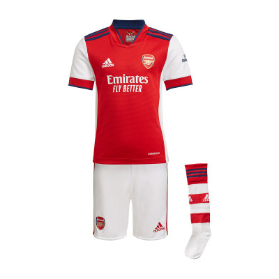 Conjunto adidas Arsenal FC Primera Equipación 2021-2022 Niño White-Scarlet  - Fútbol Emotion