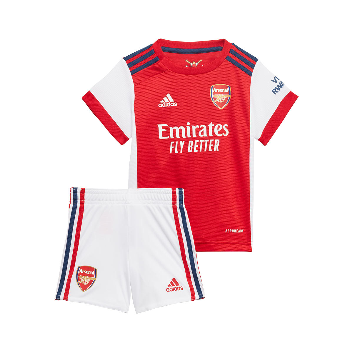Conjunto adidas Arsenal FC Primera Equipación 2021-2022 Bebé White-Scarlet  - Fútbol Emotion