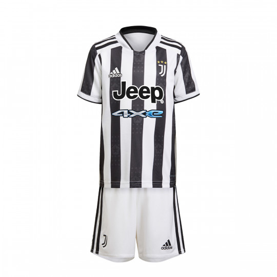 Completo adidas Juventus Primo Kit 2021-2022 Bambino Top:white/black Bottom:WHITE