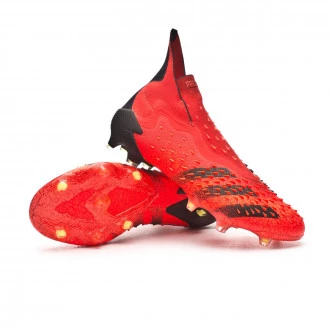 Bota Predator Freak + FG Red-Black-Solar Red