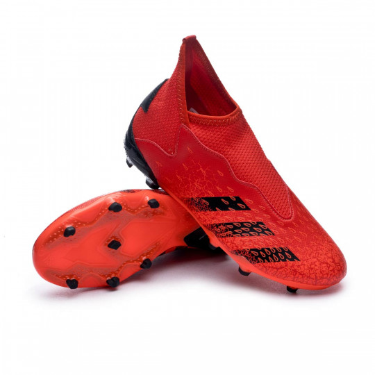 Bota de Predator Freak .3 LL FG Niño Red-Black-Solar Red - Fútbol Emotion