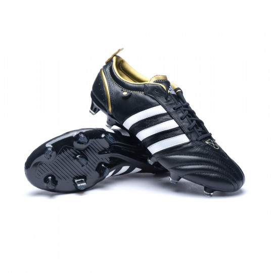 Bota de adiPure FG Black-White-Gold - Fútbol