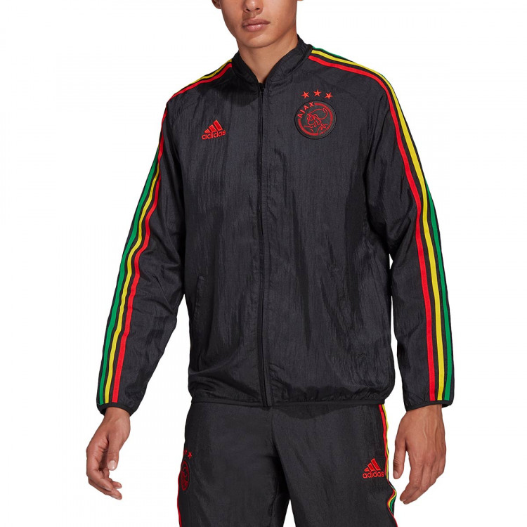 Chaqueta adidas Ajax de Ámsterdam Fanswear 20212022 Black  Fútbol Emotion