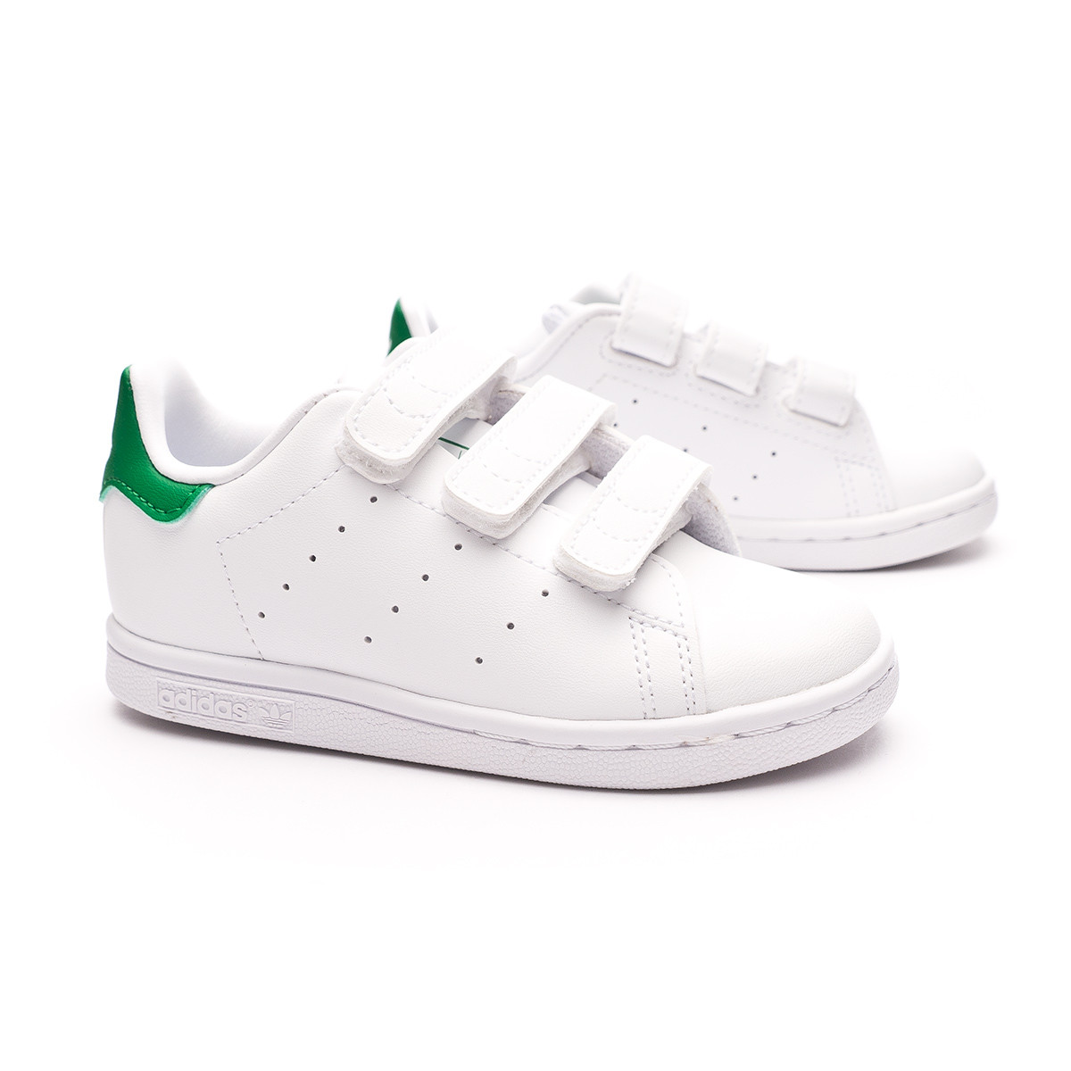 adidas Stan Smith Niño White- White-Green - Fútbol Emotion