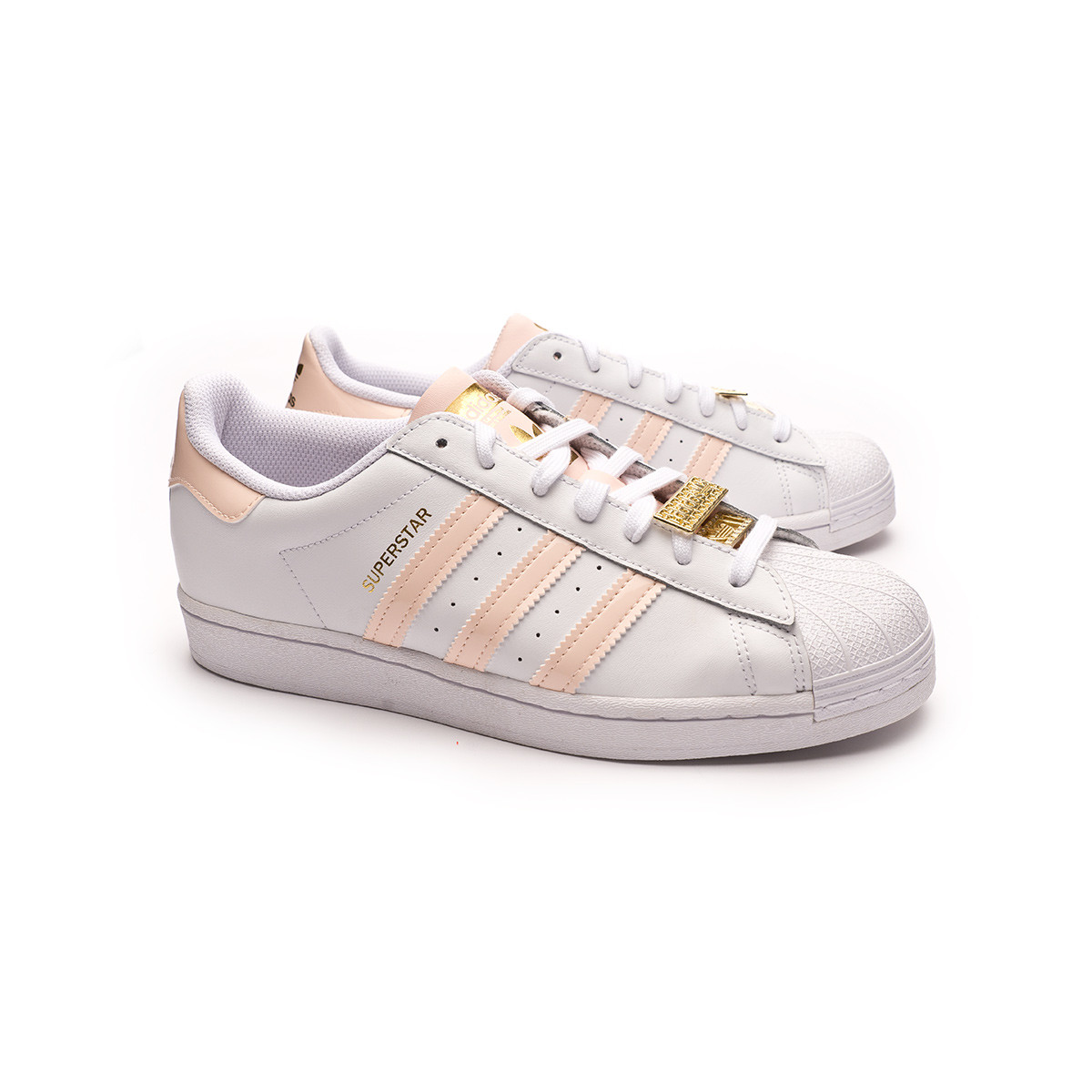 Metropolitano Volcán subterráneo Zapatilla adidas Superstar Mujer Cloud white-Pink tint-Matte gold - Fútbol  Emotion