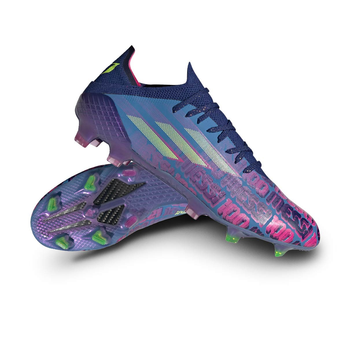 Football Boots Adidas X Speedflow Messi 1 Fg Victory Blue Shock Pink Solar Yellow Futbol Emotion