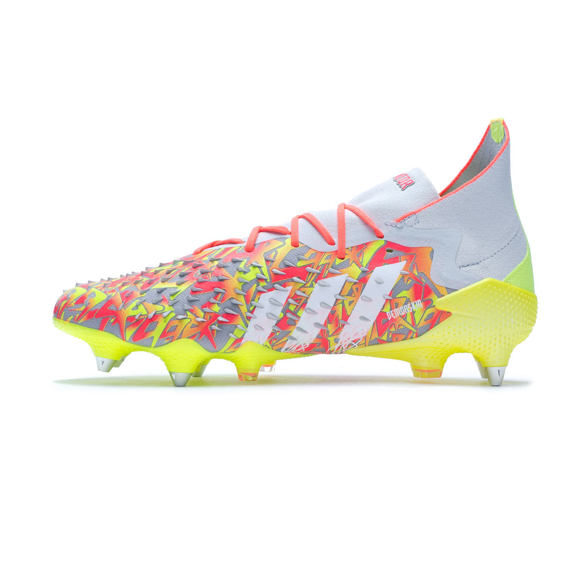 yellow and grey football boots
