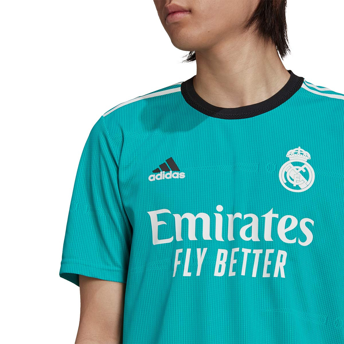 Camiseta adidas Real Madrid Tercera Equipación Authentic 2021-2022 Hi-Res Aqua Fútbol