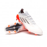Zapatos de fútbol X Speedflow .1 FG White-Iron Metallic-Solar Red
