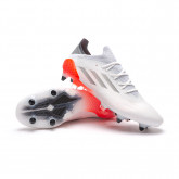 Zapatos de fútbol X Speedflow .1 SG White-Iron Metallic-Solar Red