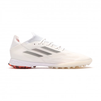 Bota adidas X Speedflow .1 Turf White-Iron Metallic-Solar Red