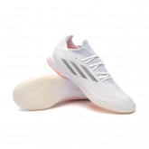 Futsal Shoes X Speedflow .1 IN White-Iron Metallic-Solar Red