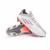 Zapatos de fútbol X Speedflow .1 FG Niño White-Iron Metallic-Solar Red