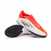 Zapatos de fútbol X Speedflow .3 LL Turf Niño White-Iron Metallic-Solar Red