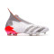 Bota Predator Freak + FG White-Iron Metallic-Solar Red
