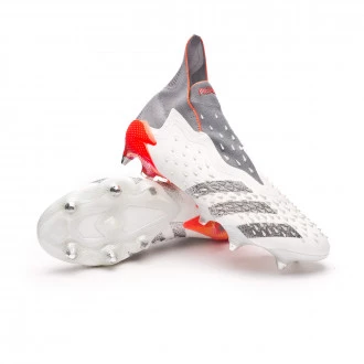 Bota Predator Freak + SG White-Iron Metallic-Solar Red