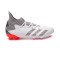 Bota Predator Freak .3 FG White-Iron Metallic-Solar Red