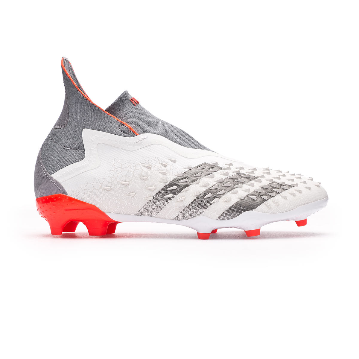 Bota de fútbol adidas Predator Freak + FG Niño White-Iron Red - Fútbol Emotion
