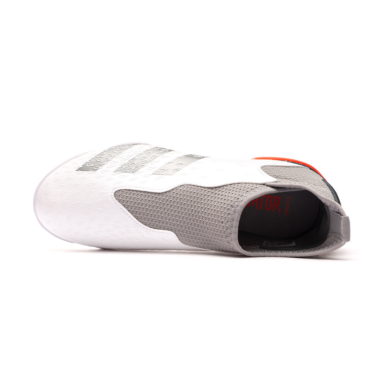 Zapatilla de Fútbol sala adidas Predator Freak .3 LL IN Niño White-Iron  Metallic-Solar Red - Fútbol Emotion