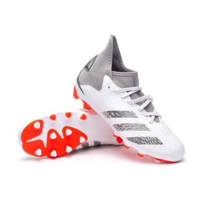 Bota de fútbol adidas Predator Freak .3 MG White-Iron Metallic-Solar Red - Fútbol Emotion