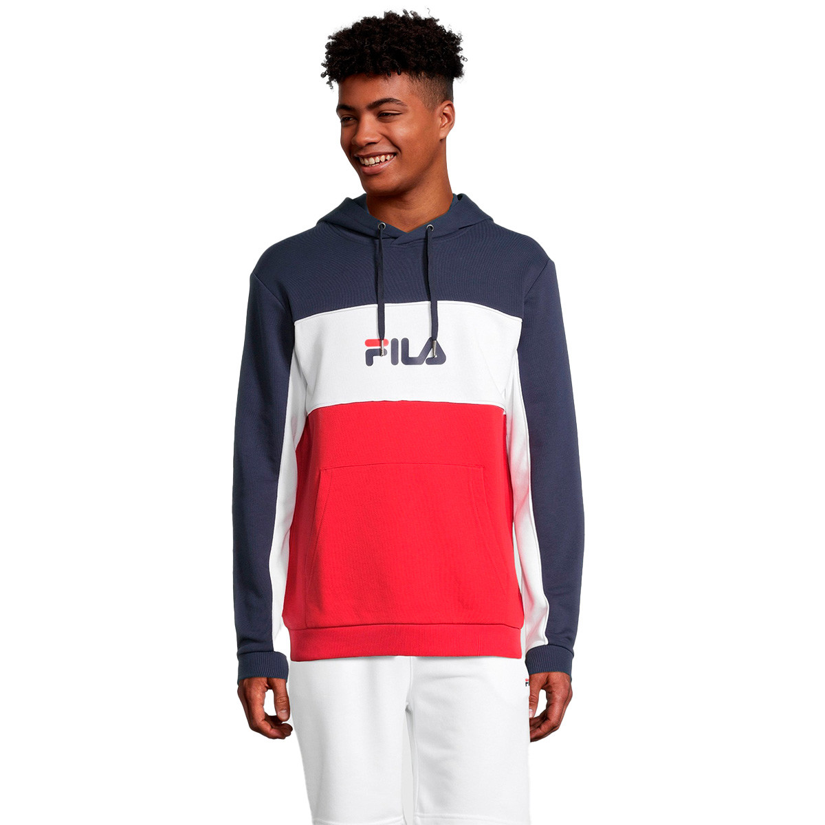 Sweatshirt FILA Analu Blocked Hoody True Red-Black White -