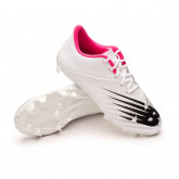 Football Boots Kids Furon v6+ Dispatch FG White-Alpha pink