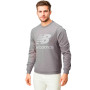 Essentials Stacked Logo Crew-Athletic Grey