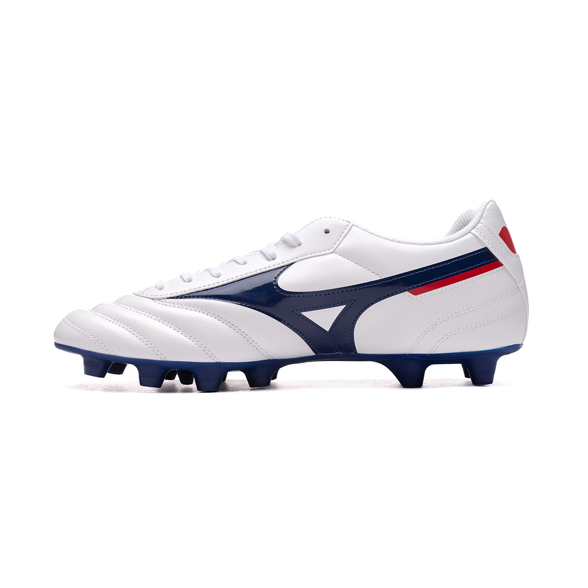 Bota de fútbol Mizuno Morelia II Club MD White-High Risk Red - Fútbol  Emotion