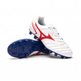 Zapatos de fútbol Monarcida II Select MD Niño White-High Risk Red