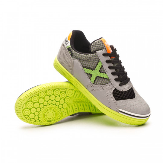 Zapatilla de Fútbol sala Munich G3 Indoor Niño Gris - Fútbol Emotion