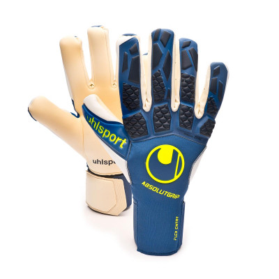 Glove Uhlsport Hyperact Absolutgrip Night Blue-White-Fluo Yellow - Fútbol Emotion