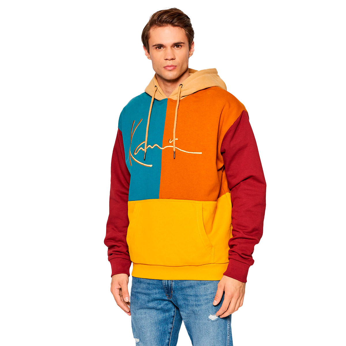 Sweatshirt Karl Kani Block Hoodie Multicolour - Fútbol