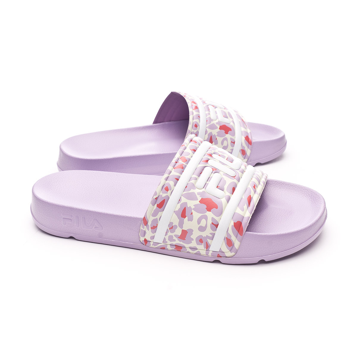 fila sandals leopard