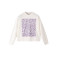Sudadera Ivy Wide Cropped Crew Sweat Snow White-Orchid Petal